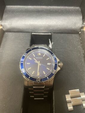 Movado Blue Dial Stainless Steel Dive-Style Watch